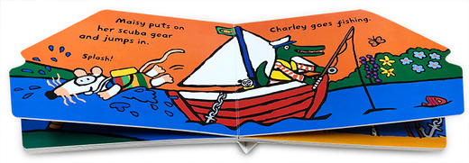 小鼠波波系列 英文原版 Maisy's Sailboat 航海 帆船 启蒙交通工具造型纸板书 作者 Lucy Cousins 亲子日常阅读英文故事绘本读物 商品图1