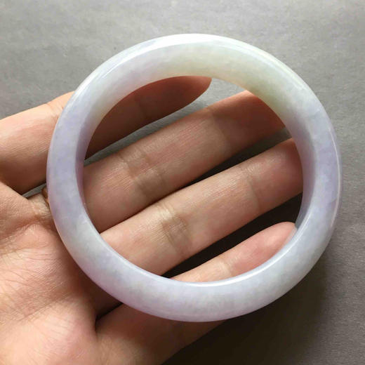 糯冰种紫罗兰厚庄翡翠手镯56 商品图5
