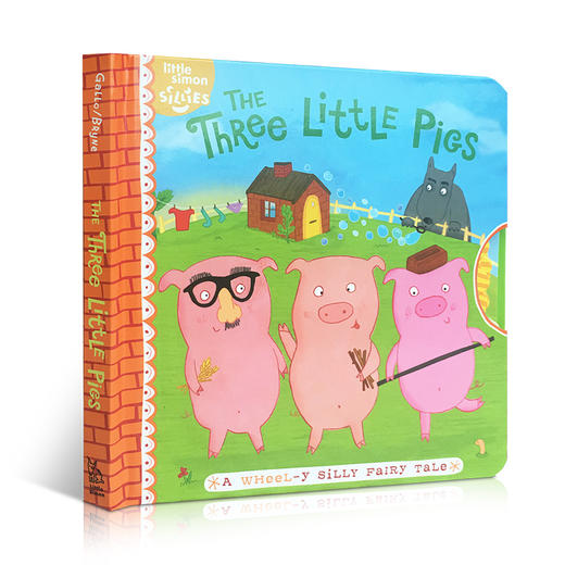 英文原版 The Three Little Pigs: A Wheel-y Silly Fairy Tale三只小猪 儿童启蒙早教认知英文书 机关造作纸板书 3-4-5-6岁 商品图0