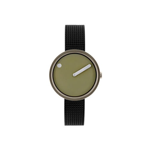 PICTO丹麦进口军绿色表盘极简男女时尚潮流石英手表腕表 商品图0