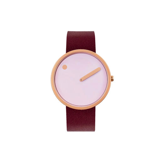 PICTO丹麦进口紫粉色牛皮女表时尚潮流石英手表腕表 商品图0