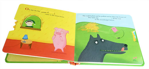 英文原版 The Three Little Pigs: A Wheel-y Silly Fairy Tale三只小猪 儿童启蒙早教认知英文书 机关造作纸板书 3-4-5-6岁 商品图2