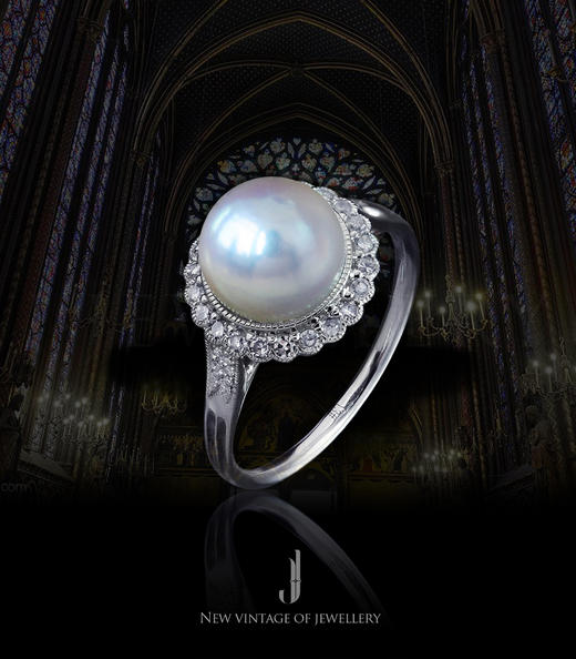 JULEE JULEE【简·珍珠】 18K白金珍珠钻石戒指 商品图4