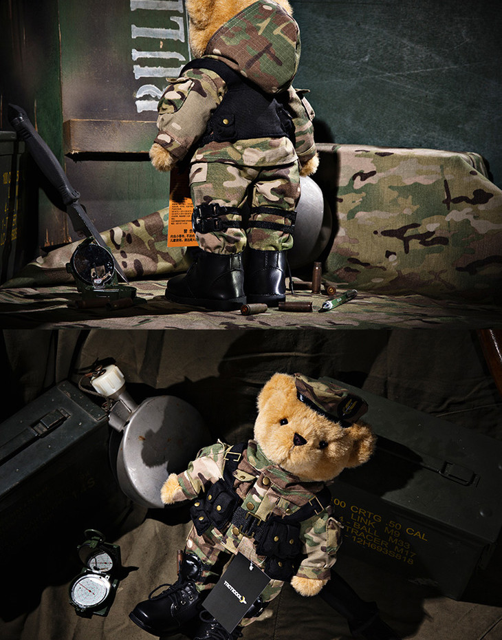 钛酷tacticool军装熊sasr军迷玩偶