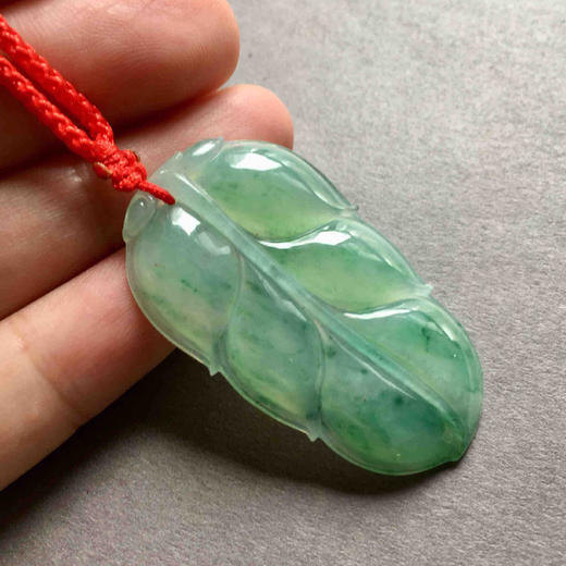 冰种飘阳绿翡翠叶子 商品图6