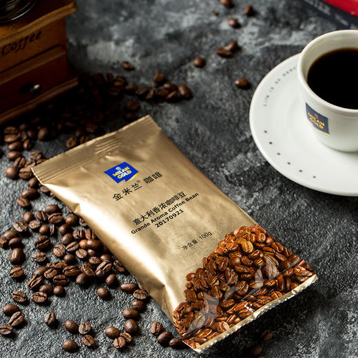 金米兰意大利香浓咖啡豆100克袋