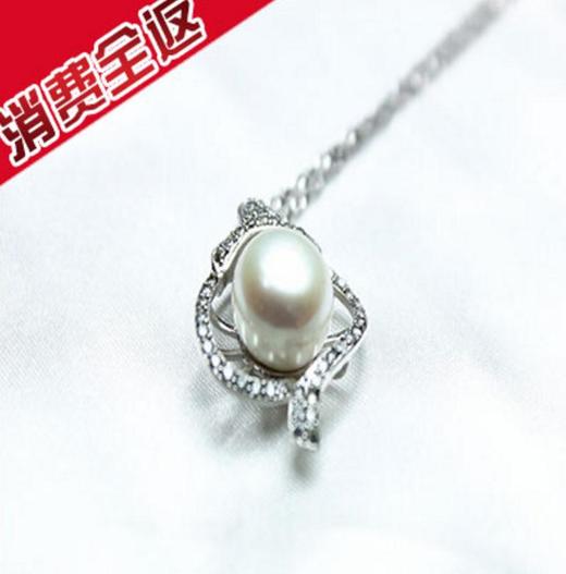 （首饰）。淡水珍珠项链925纯银饰品 淑女百搭女款 珍珠吊坠 商品图0