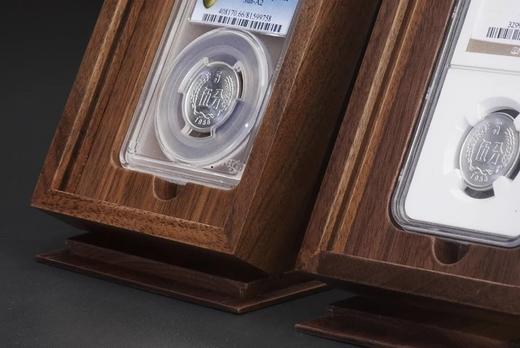 【实木泉匣】黑胡桃全实木(明式素面)PCGS评级币单枚装收藏盒 商品图5