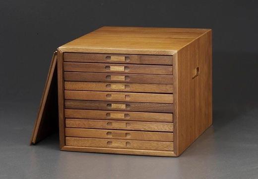 【实木泉匣】十层黑胡桃木钱币收藏箱 商品图1