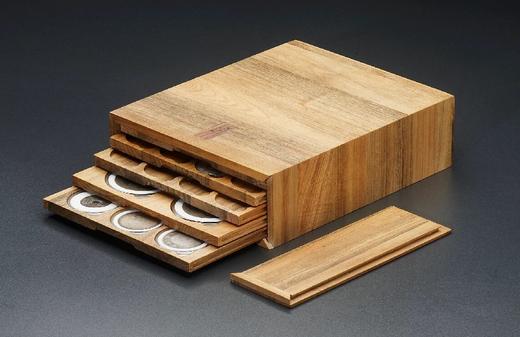 【实木泉匣】香樟木五层泉函(精品圆盒裸币钱币收藏盒)(5MH) 商品图6