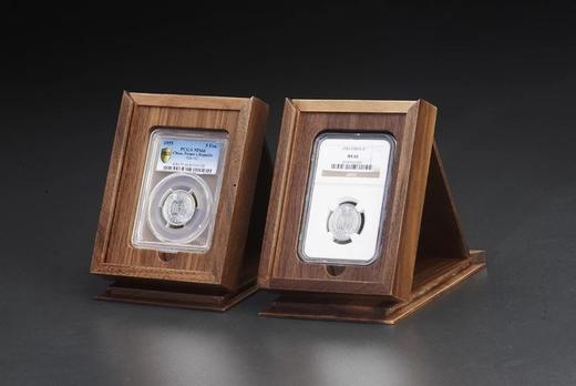 【实木泉匣】黑胡桃全实木(明式素面)PCGS评级币单枚装收藏盒 商品图4