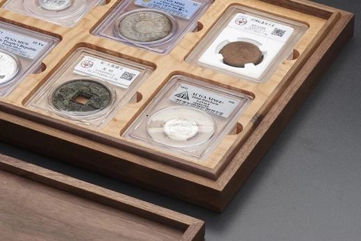 黑胡桃(枫木)单层实木托盘(6枚装PCGS型) 商品图7