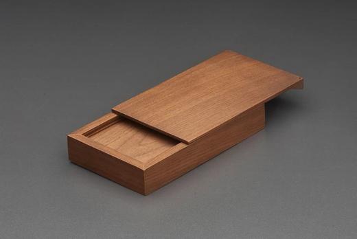 明式黑胡桃纯实木素面钱币对钱收藏匣(适用双枚52圆盒) 商品图2