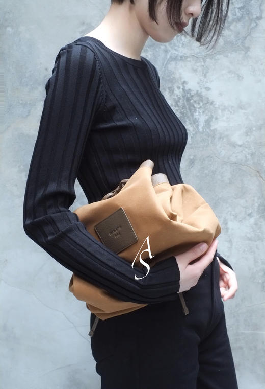 Benbysong咖色/绿色荔枝牛皮大号单肩包 商品图5