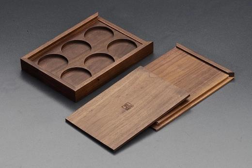 【实木泉匣】黑胡桃全实木52圆盒六枚套装钱币盒(MH6A) 商品图4