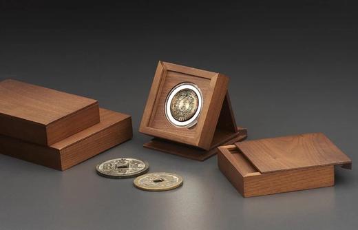 【实木泉匣】明式黑胡桃纯实木素面钱币收藏小匣(适用52圆盒) 商品图7