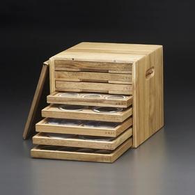 【实木泉匣】中号香樟木抽拉式钱币珍藏保护箱