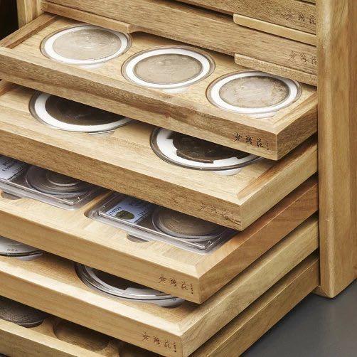 【实木泉匣】中号香樟木抽拉式钱币珍藏保护箱 商品图4