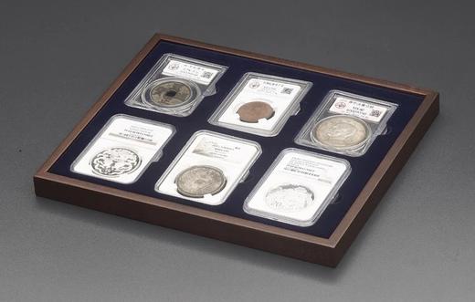 【实木泉匣】黑胡桃双层实木喷绒钱币收藏盒(SR) 商品图8