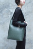 Benbysong咖色/绿色荔枝牛皮大号单肩包 商品缩略图1