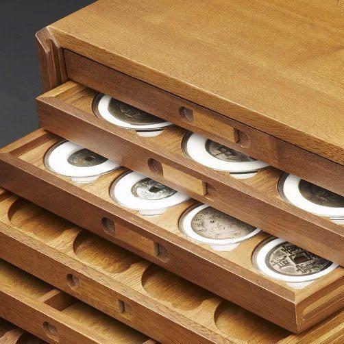 【实木泉匣】十层黑胡桃木钱币收藏箱 商品图5