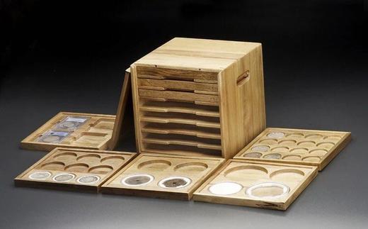 【实木泉匣】中号香樟木抽拉式钱币珍藏保护箱 商品图3