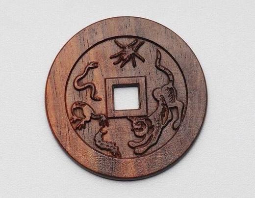 驱避邪恶木质方孔花钱 商品图5