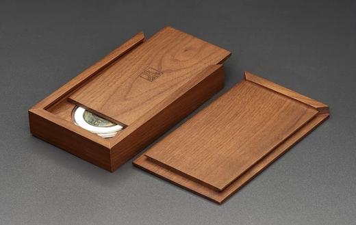 明式黑胡桃纯实木素面钱币对钱收藏匣(适用双枚52圆盒) 商品图4