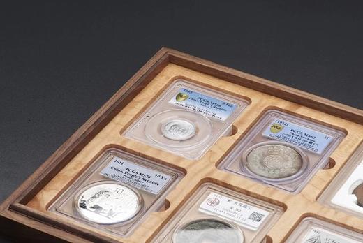 黑胡桃(枫木)单层实木托盘(6枚装PCGS型) 商品图6