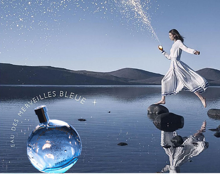 爱马仕蓝色橘彩星光女士淡香水全新 无塑封