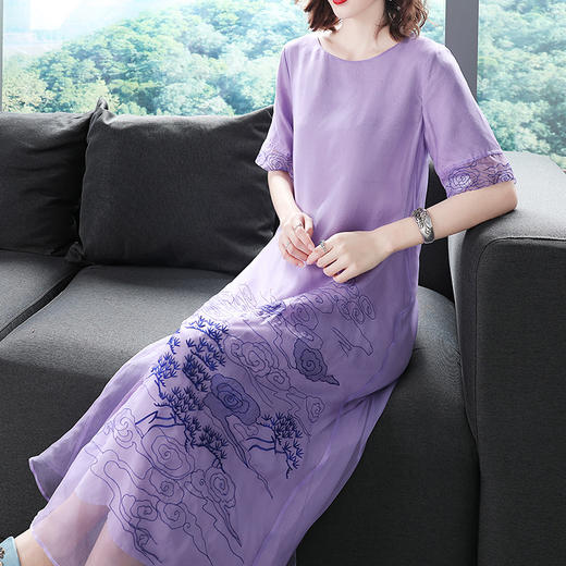 （特价款）OG2216中国风山水刺绣连衣裙TZF 商品图0