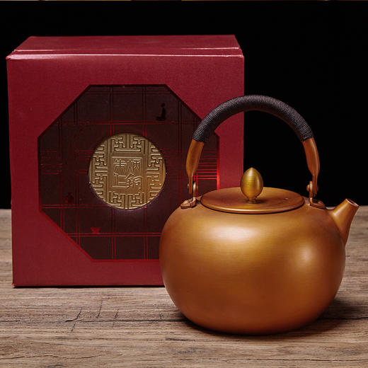 朱炳仁丨古风静心铜壶 950ml 礼盒装 商品图5