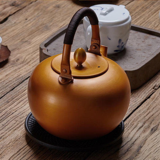 朱炳仁丨古风静心铜壶 950ml 礼盒装 商品图1