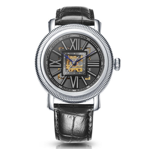 时光一百time100男表新款男时尚复古手表镂空机械表商务机械手表经典