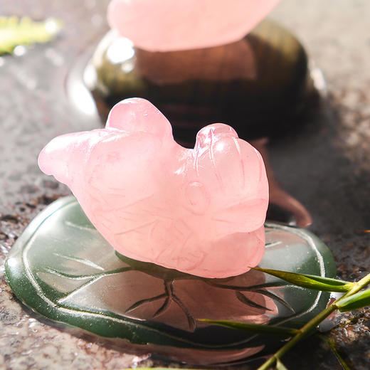 灵机吉品  粉晶鸳鸯摆件 商品图3