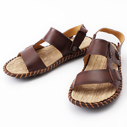 西域骆驼42码沙滩鞋牛皮凉鞋男c12