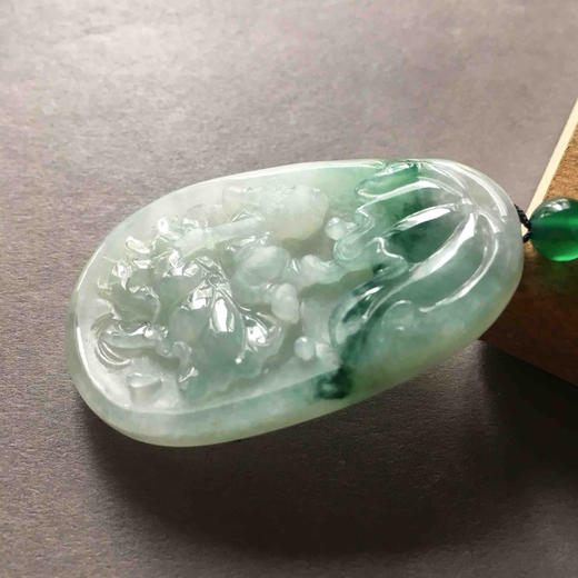 糯种飘绿花翡翠早生贵子连年有余 商品图2