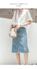 JIANG云上生活ins超火的牛仔半身裙2018夏新款时尚高腰A字裙子 商品缩略图0