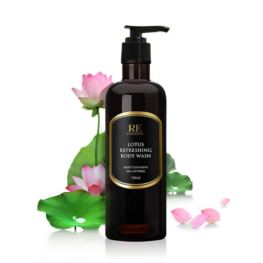 RE调香室【莲花净爽沐浴露】泡沫丰富深层清洁 300ml 商品图1