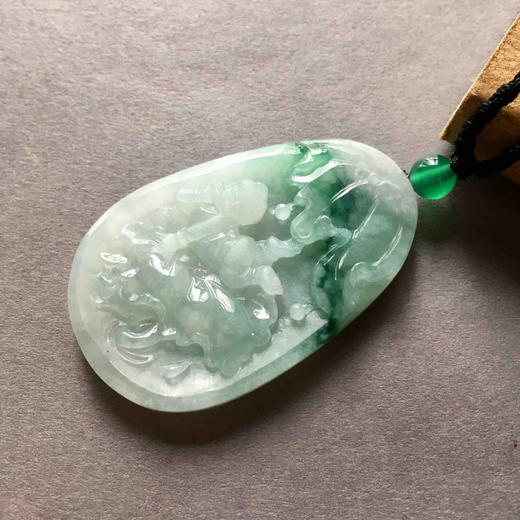 糯种飘绿花翡翠早生贵子连年有余 商品图1