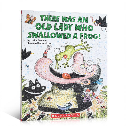 英文原版 There Was an Old Lady Who Swallowed a Frog!有一位老妇人吞了一只青蛙 儿童睡阅读故事绘本 启蒙童书纸板书 句型简单 商品图0