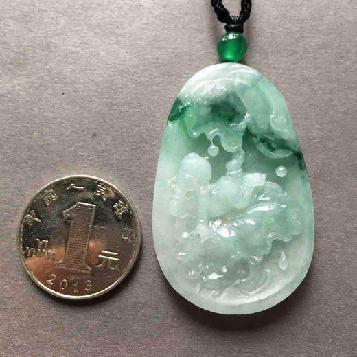 糯种飘绿花翡翠早生贵子连年有余 商品图3