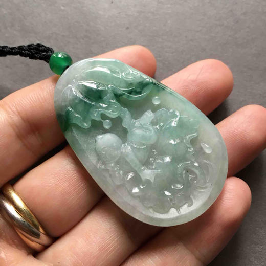 糯种飘绿花翡翠早生贵子连年有余 商品图5