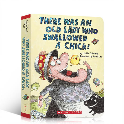 英文原版 There Was an Old Lady Who Swallowed a Chick!:A Board Book 吞小鸟的老奶奶 儿童启蒙纸板故事绘本 撕不烂 亲子阅读 商品图0