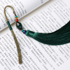 古风古典金属书签中国风精美流苏精致绿仿琉璃饰品文具 商品缩略图2