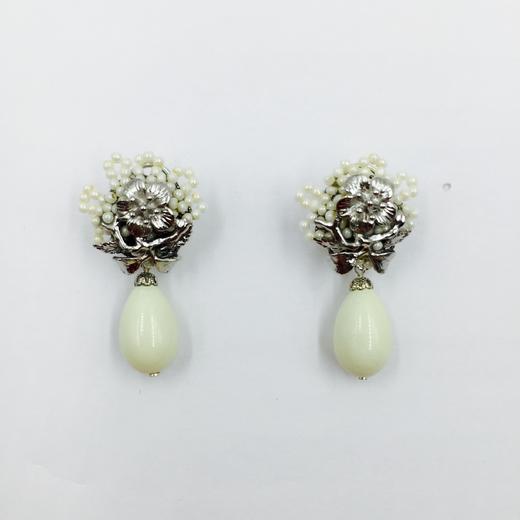 北京仓｜DUBLOS-Lagrima-象牙色（梅花） 耳环  [西班牙设计师] 商品图1