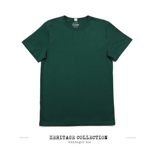 Cicadahood Heritage Collection丨 复古运动绿T恤 商品图0