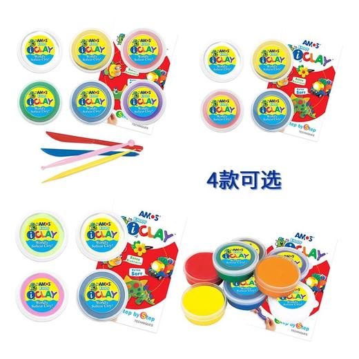 AMOS韩国原装进口儿童玩具轻柔粘土太空黏土无毒橡皮泥软彩泥礼盒 商品图1