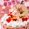 【桃之妖妖·招郎蛋糕】喵喵喵，桃花开~草莓轻芝士·牛乳慕斯 商品缩略图1