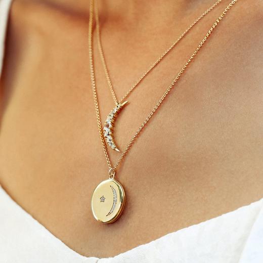 北京仓｜Leah Alexandra-Starmoon Locket-火彩锆石 项链［加拿大设计师］ 商品图2